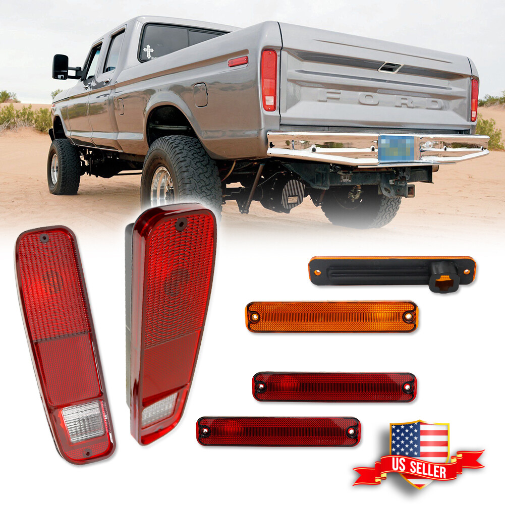 6pcs Tail Light & Side Fender Marker Kit for Fit FORD F150 F250 E150 Truck 73-79