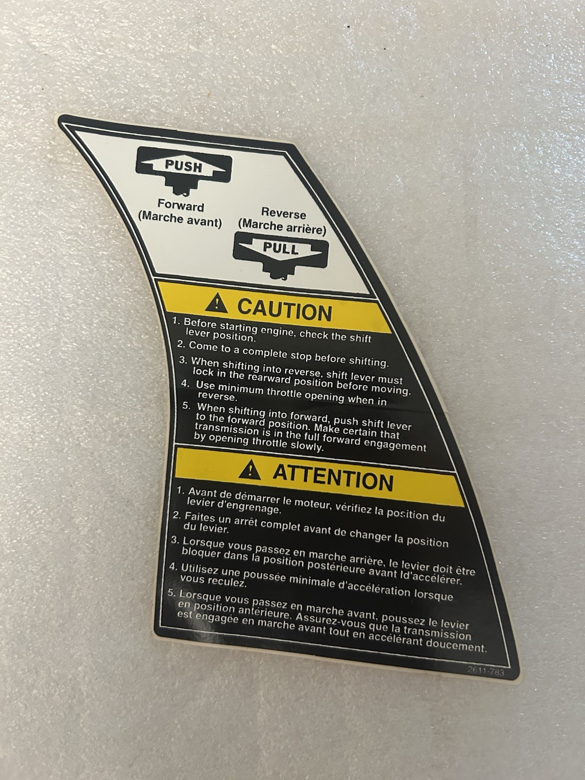 Nos Arctic Cat Reverse Decal 2611-783