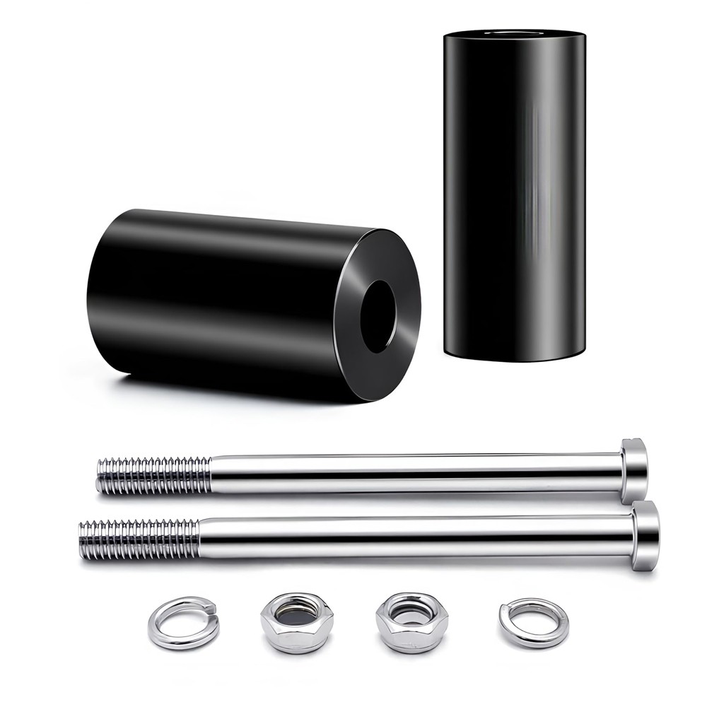 2 Inch Handlebar Riser Extensions For Harley 1-1/4\'\' Bars Touring Softail Black