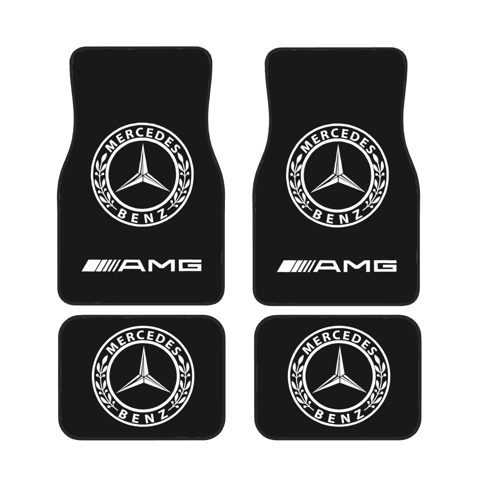 4 Piece Mercedes-Benz Car Front & Rear Floor Mat Set Non-Slip Carpet Mats