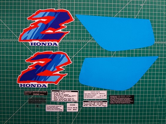 92\' 1992 Z50R decals 13pc graphics stickers Monkey pit bike Z50 minibike Vintage