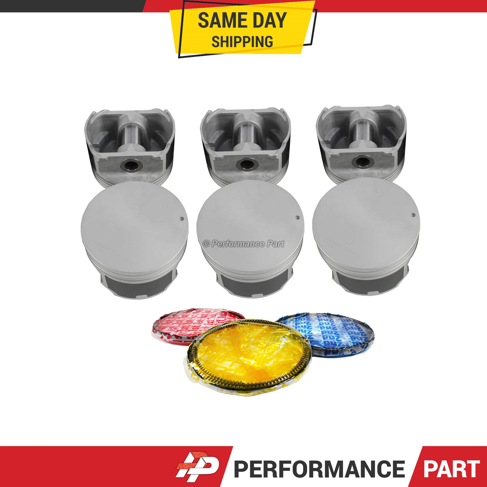 Pistons w/ Rings for 05-11 Ford 4.0L V6 SOHC 12v