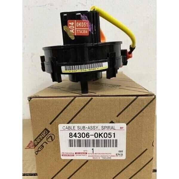 843060K051 Genuine OEM Toyota CABLE SUB-ASSY, SPIRAL 84306-0K051 / 84306-0K050