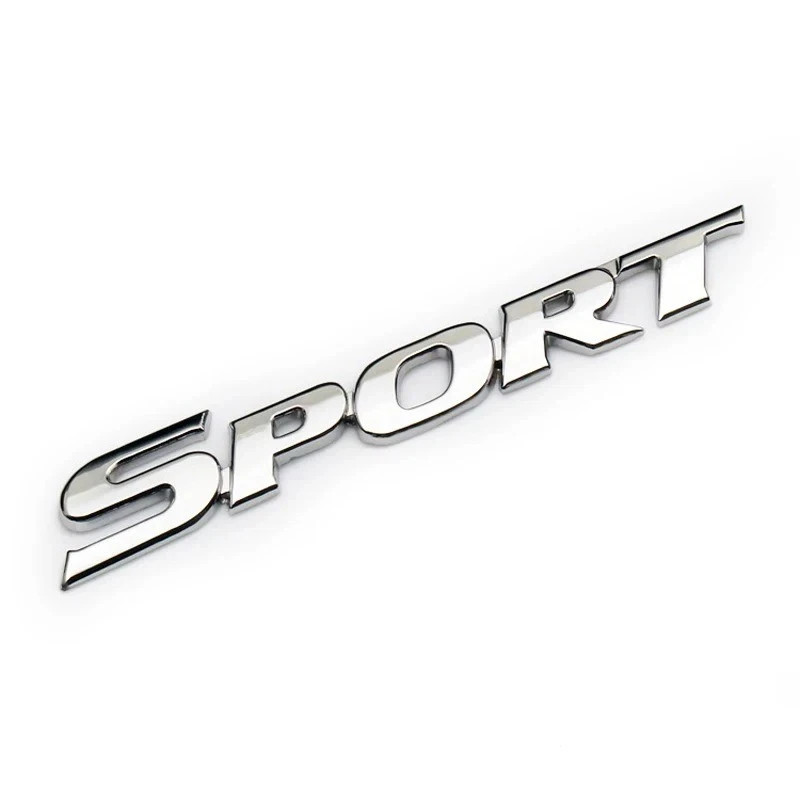3D Chrome ABS SPORT Car Emblem Badge Rear Trunk Sticker Accessory 3D Chrome ABS SPORT Car Emblem Badge Rear Trunk Sticker Accessory
