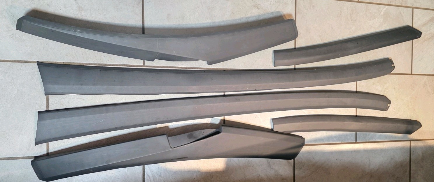 07-12 Dodge Caliber Upper Roof Trim Panel Molding Set Complete 07-12 Dodge Caliber Upper Roof Trim Panel Molding Set Complete