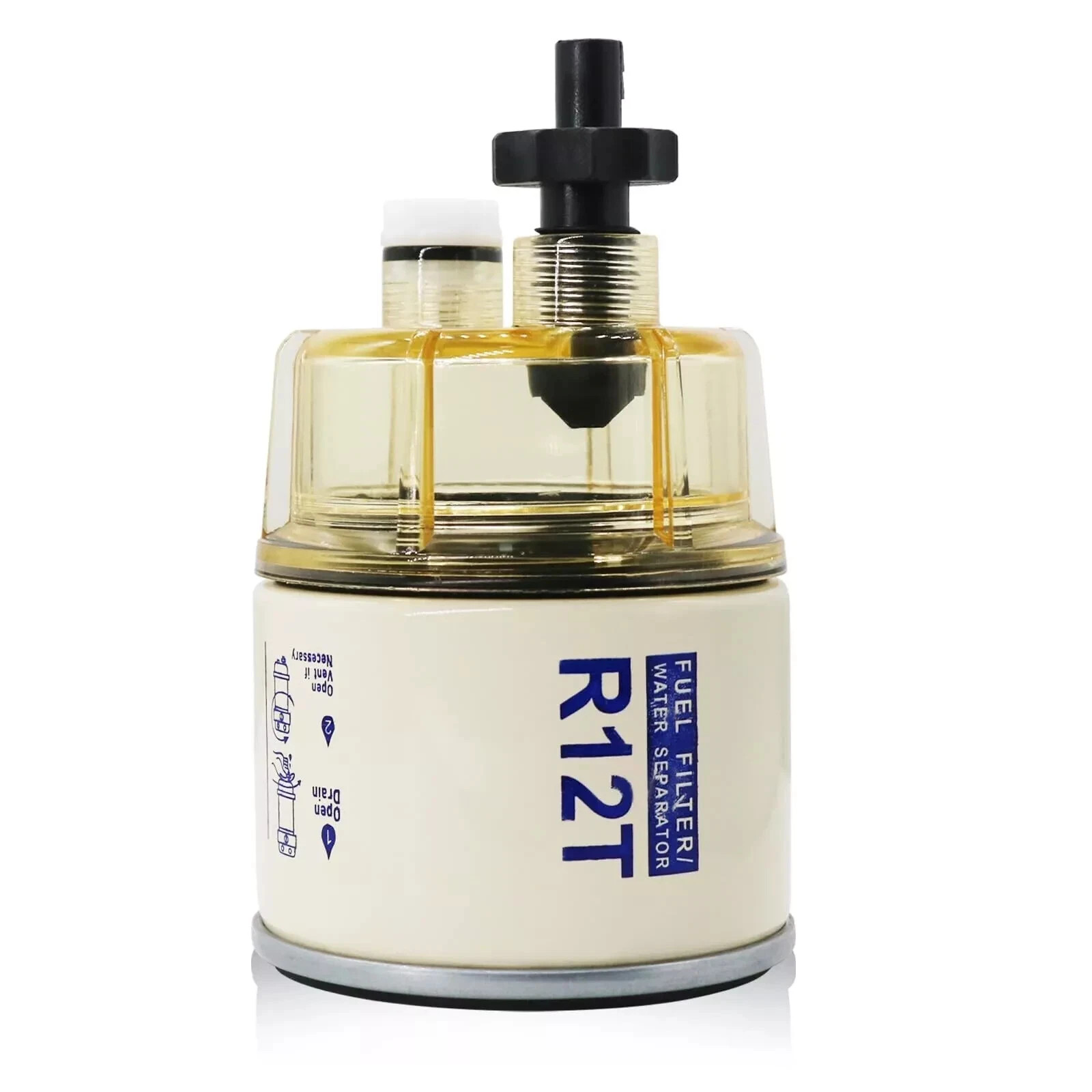 R12T Fuel Filter Water Separator with Collection Bowl S3240 R12T 120AT 18-7987 R12T Fuel Filter Water Separator with Collection Bowl S3240 R12T 120AT 18-7987
