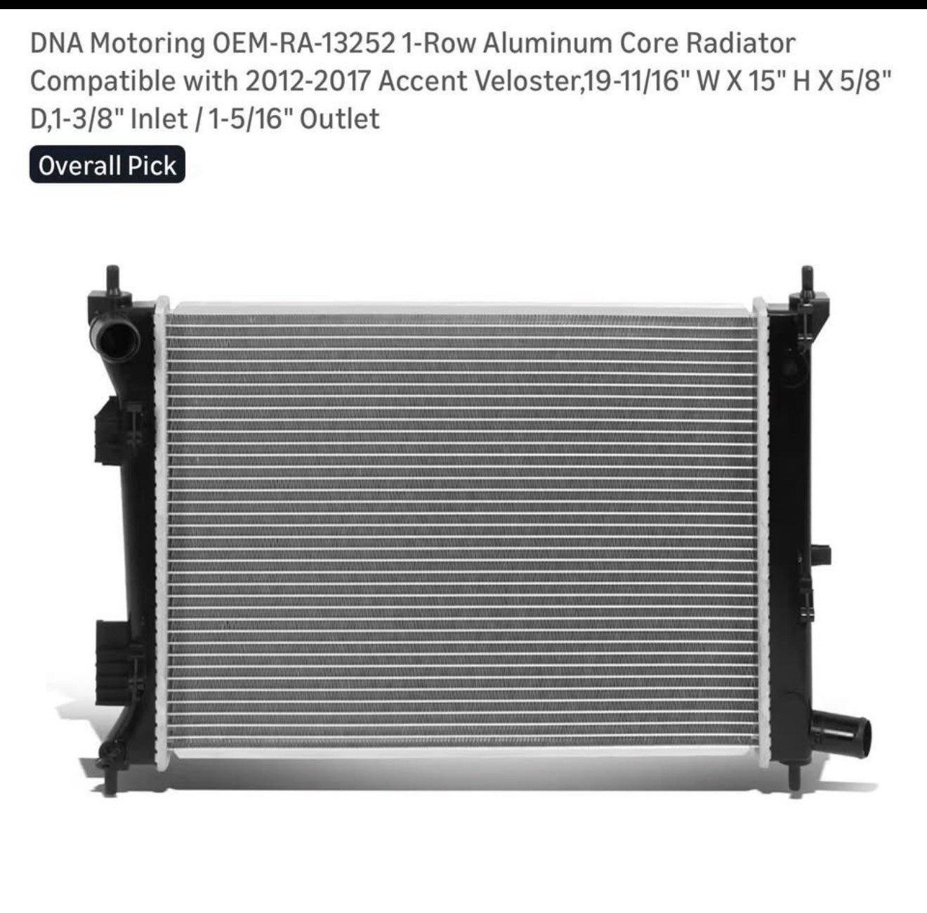 Aluminion Core Radiator
