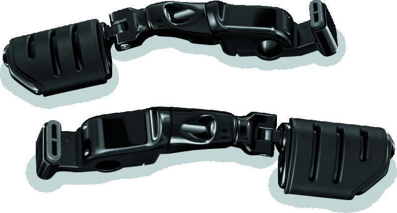 Kuryakyn 3995 Ergo II Trident Dually ISO Highway Pegs Long Arms GL1800 Gloss