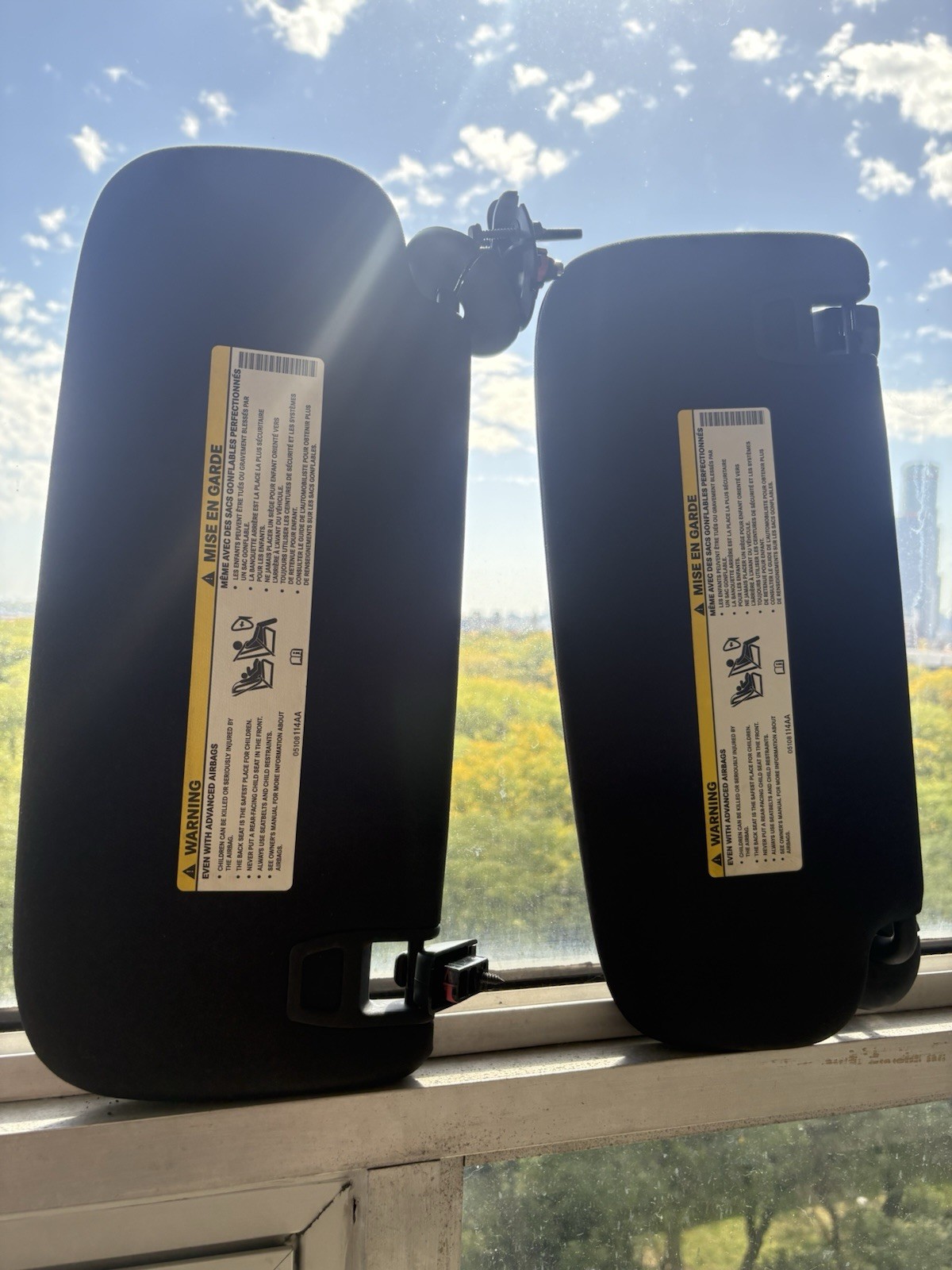 2011-2021 Dodge Durango Left Right Side Sun Visor Set of 2 Pair Black OEM 2011-2021 Dodge Durango Left Right Side Sun Visor Set of 2 Pair Black OEM