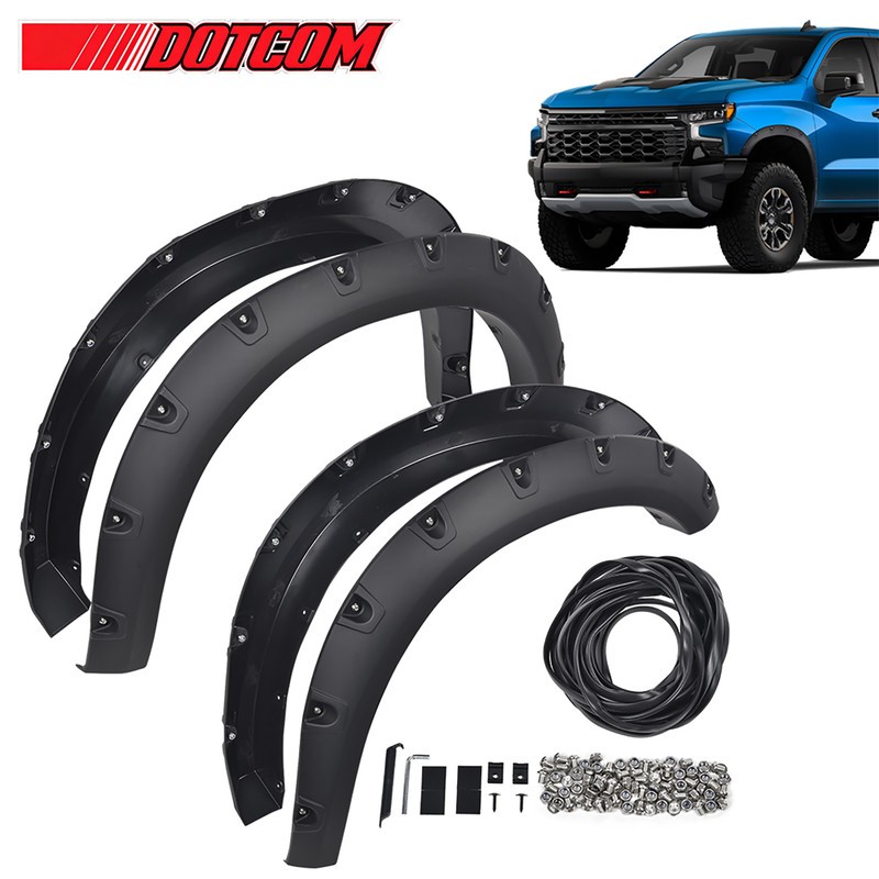 Fender Flares Fit For 2019 2020 2021 2022-2024 Ram 2500 3500 Pocket-Rivet Style