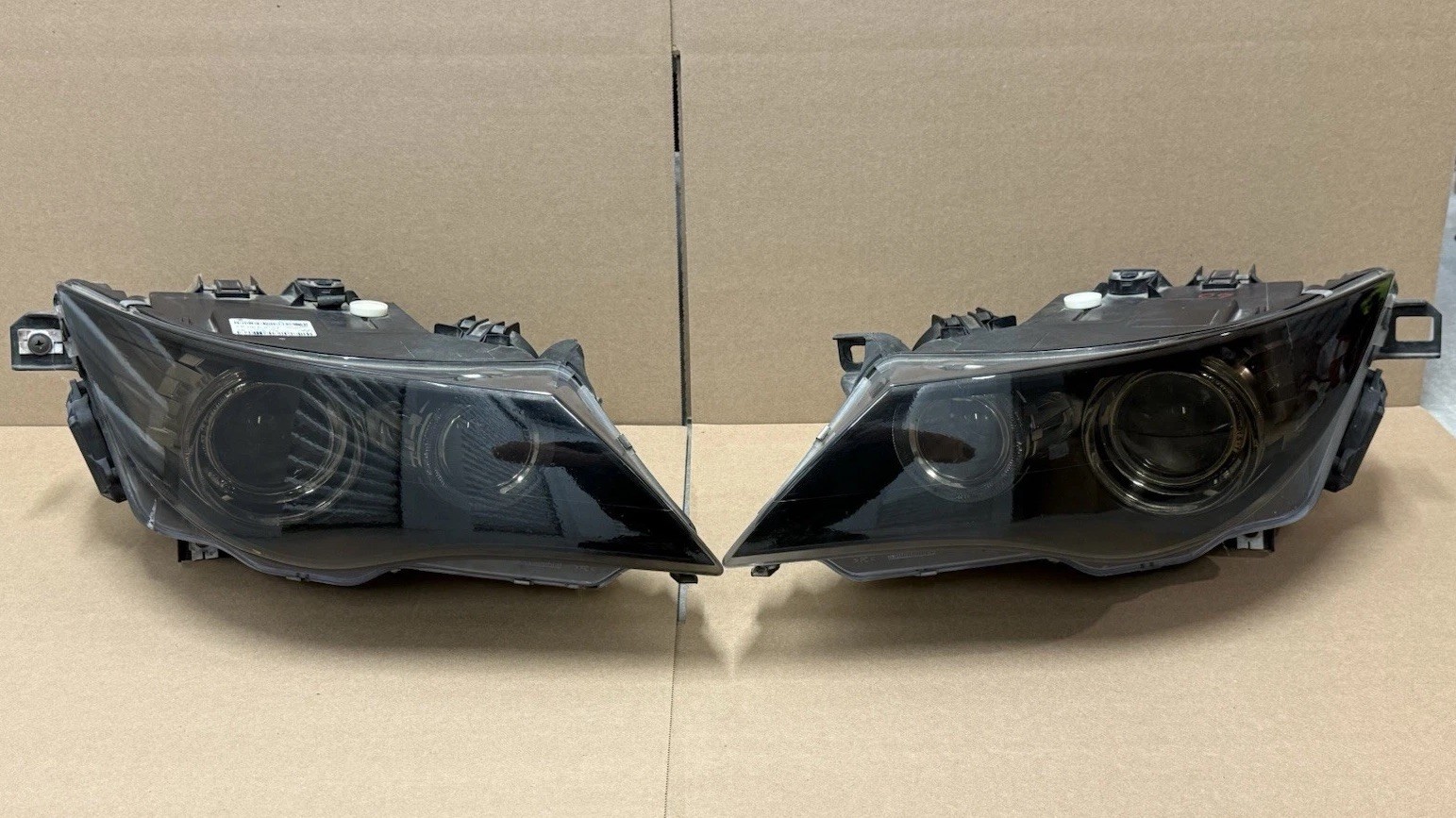 08-10 BMW E63 E64 650CI M6 Headlight Assembly OEM AFS Xenon, Pair L&R Tinted