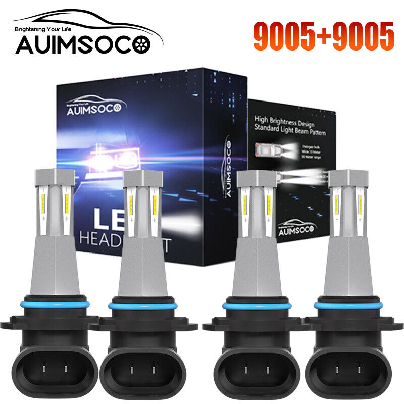 For Dodge Charger Durango 2016-2020 3-Sides 9005 LED Headlight Bulbs HI-LO Beam