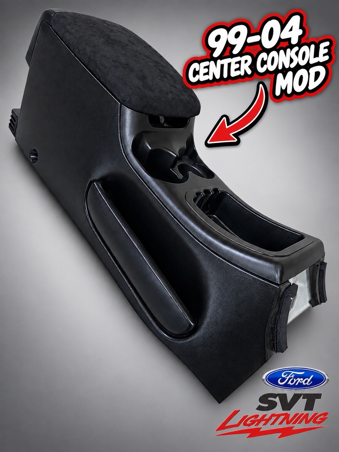 99-04 SVT Lightning Center Console Mod – Fits 97-03 Ford F-150 | Black/Beige
