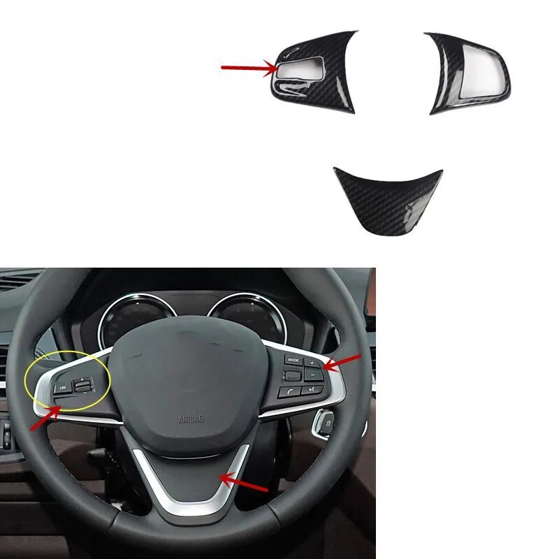 For BWM X1 F48 2016-2022 RHD ABS Carbon Fiber Accessories Interior Trim Stickers