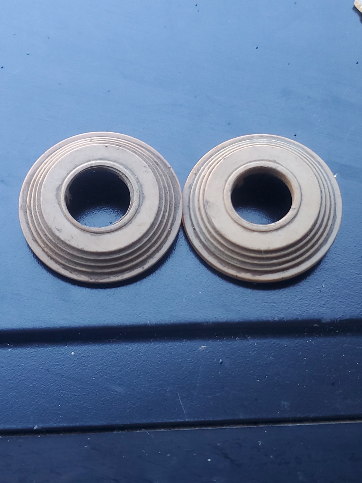 1940 Ford Standard Original Interior Handle Escutcheons USED