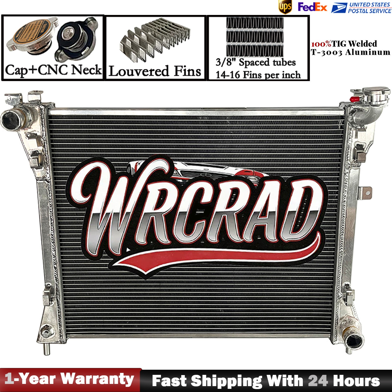 Aluminum Radiator For 2008-2020 Dodge Grand Caravan;Chrysler Town & Country 3.6L