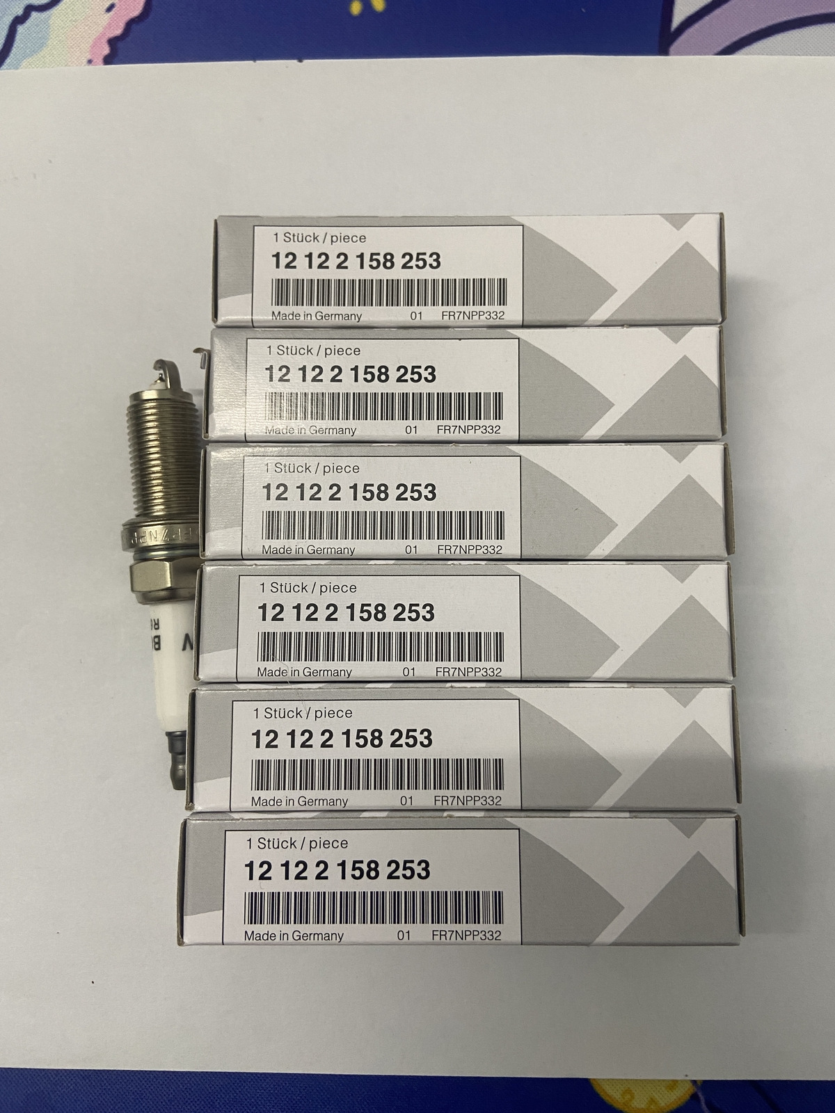 New Set 6 PCS Genuine Spark Plug for BMW 12122158253