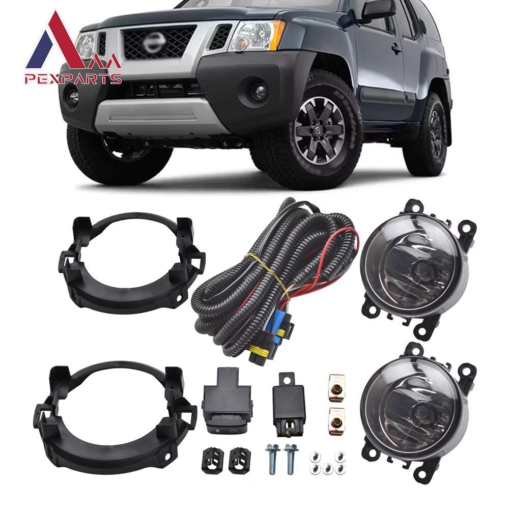 Fits 2010-2019 Nissan Frontier Bumper Fog Lights Front Fog Lamps Left+Right Pair