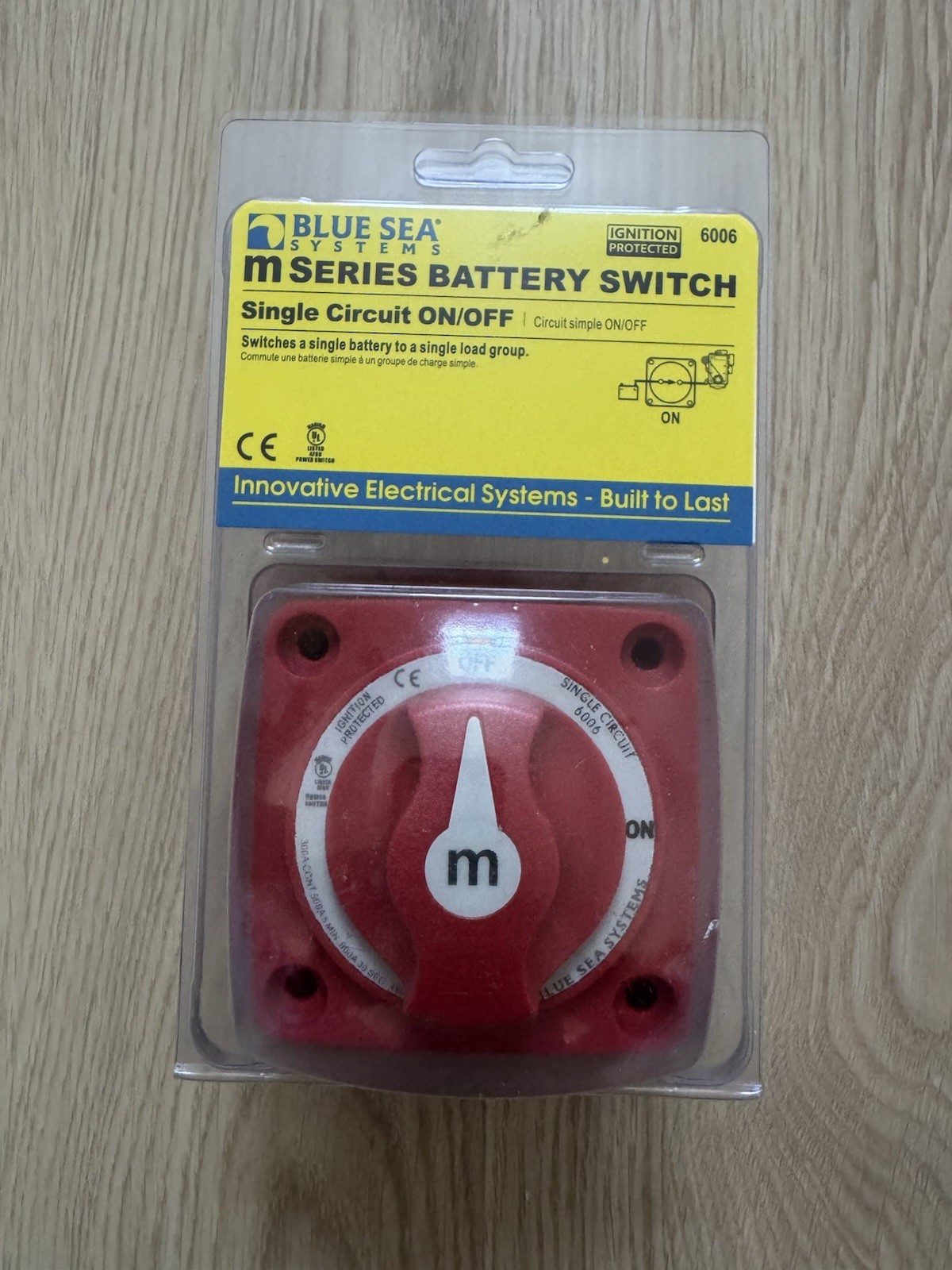 Blue Sea Systems 6006 M-Series Battery Switch Single Circuit On/Off - New Blue Sea Systems 6006 M-Series Battery Switch Single Circuit On/Off - New