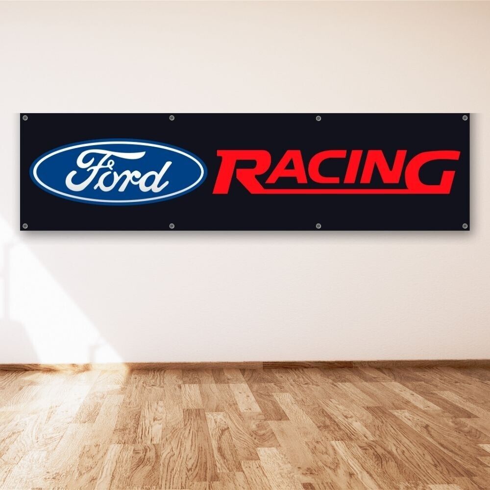 Ford Racing 2x8 ft Banner Shelby Cobra SVT Car Truck Garage Sign Flag