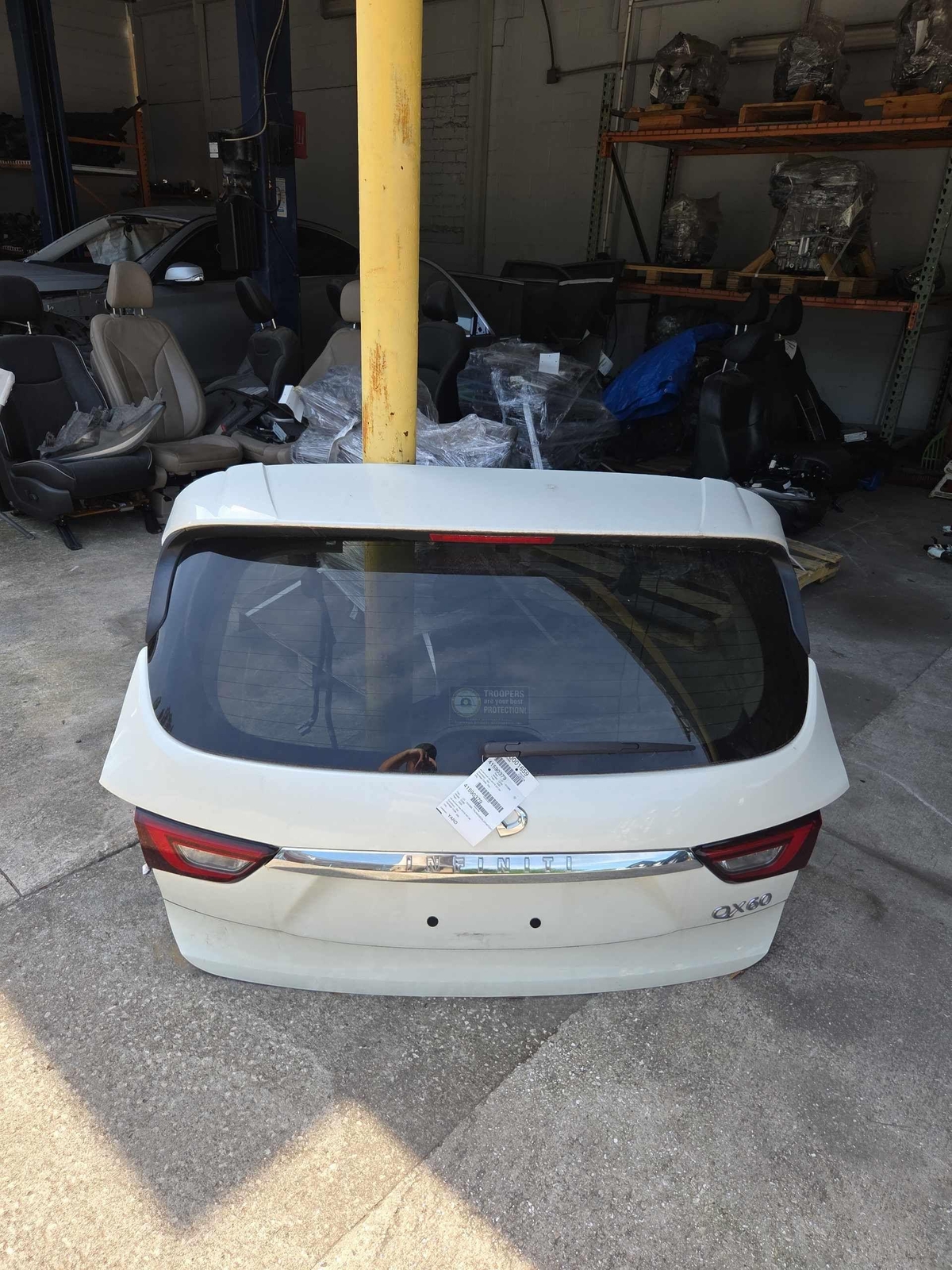 17 18 19 20 INFINITI QX60 Trunk/decklid/tailgate W/o Surround Viewwhite Extqab