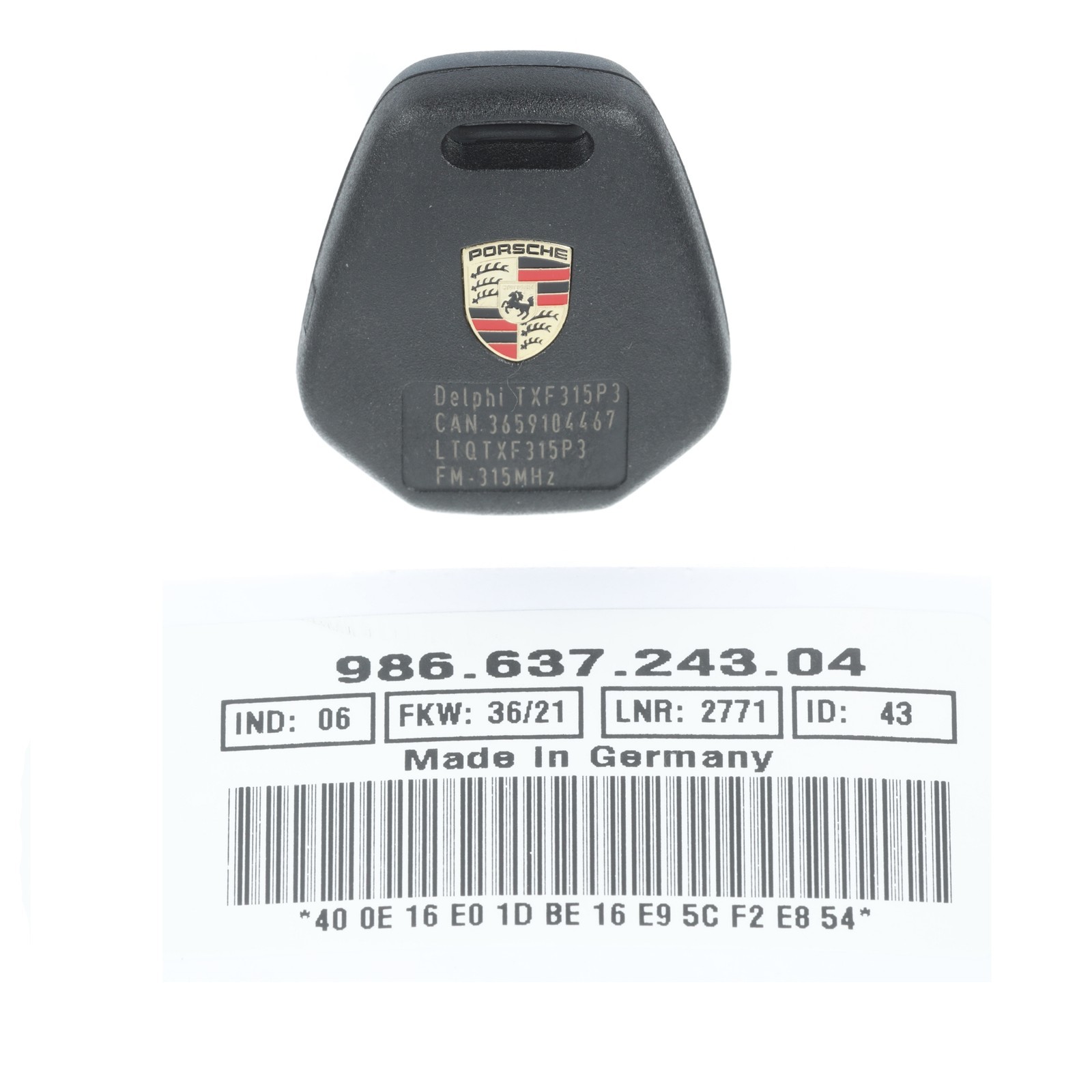 Genuine Porsche 1998-2000 Boxster Transmitter 986-637-243-04