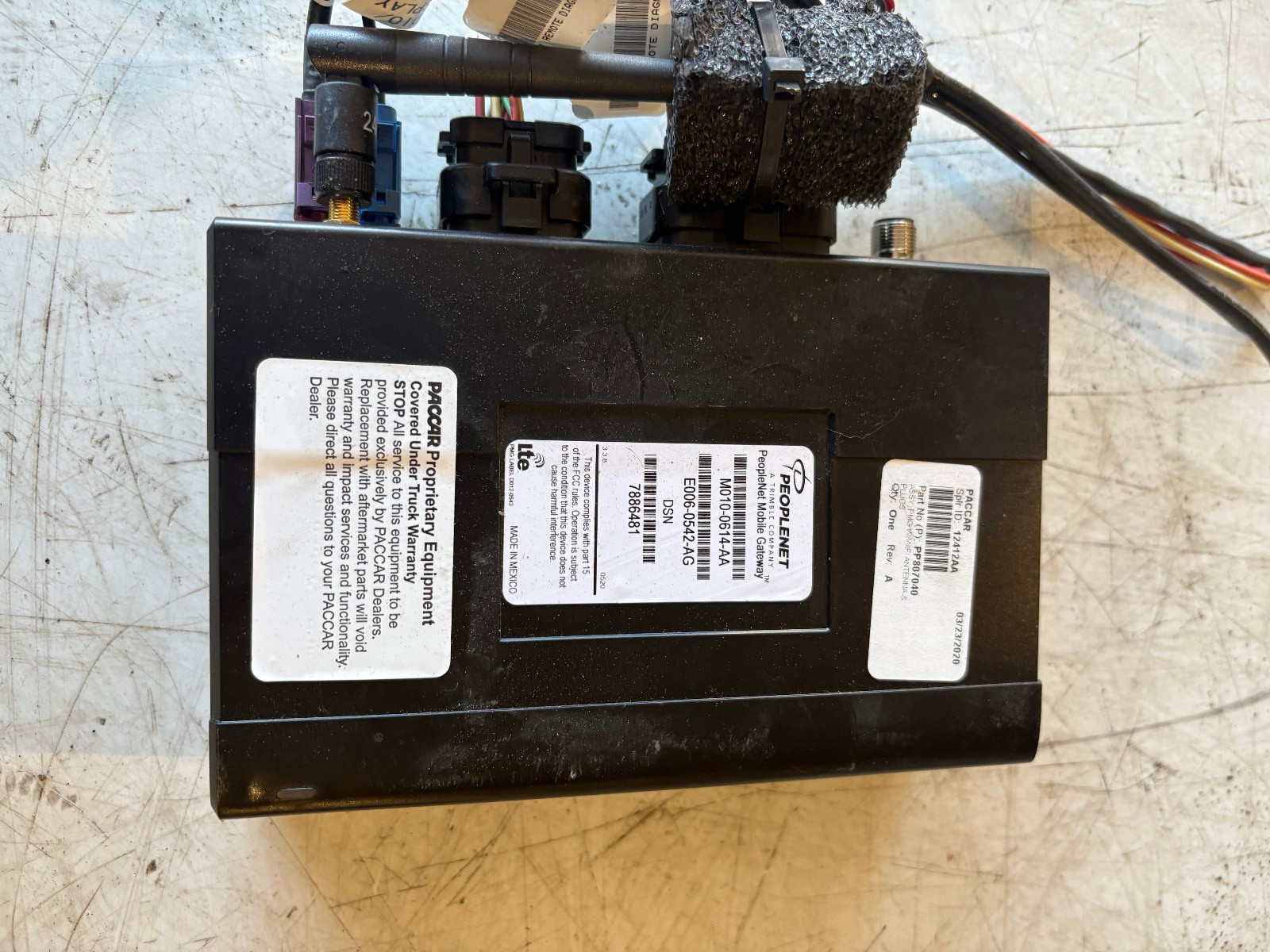 2020 PETERBUILT 579 PEOPLENET MOBILE GATEWAY BLACK BOX  M010-0614-AA, PP807040