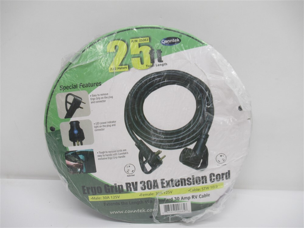 Conntek 15363 , Ergo Grip RV 30A Extension Cord , 25\' FT