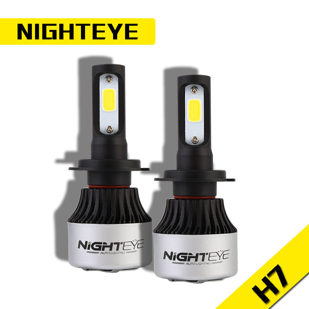 Nighteye 2x 72W 9000LM LED Headlight Bulbs Kit Car Driving White 6500K Plug&Play