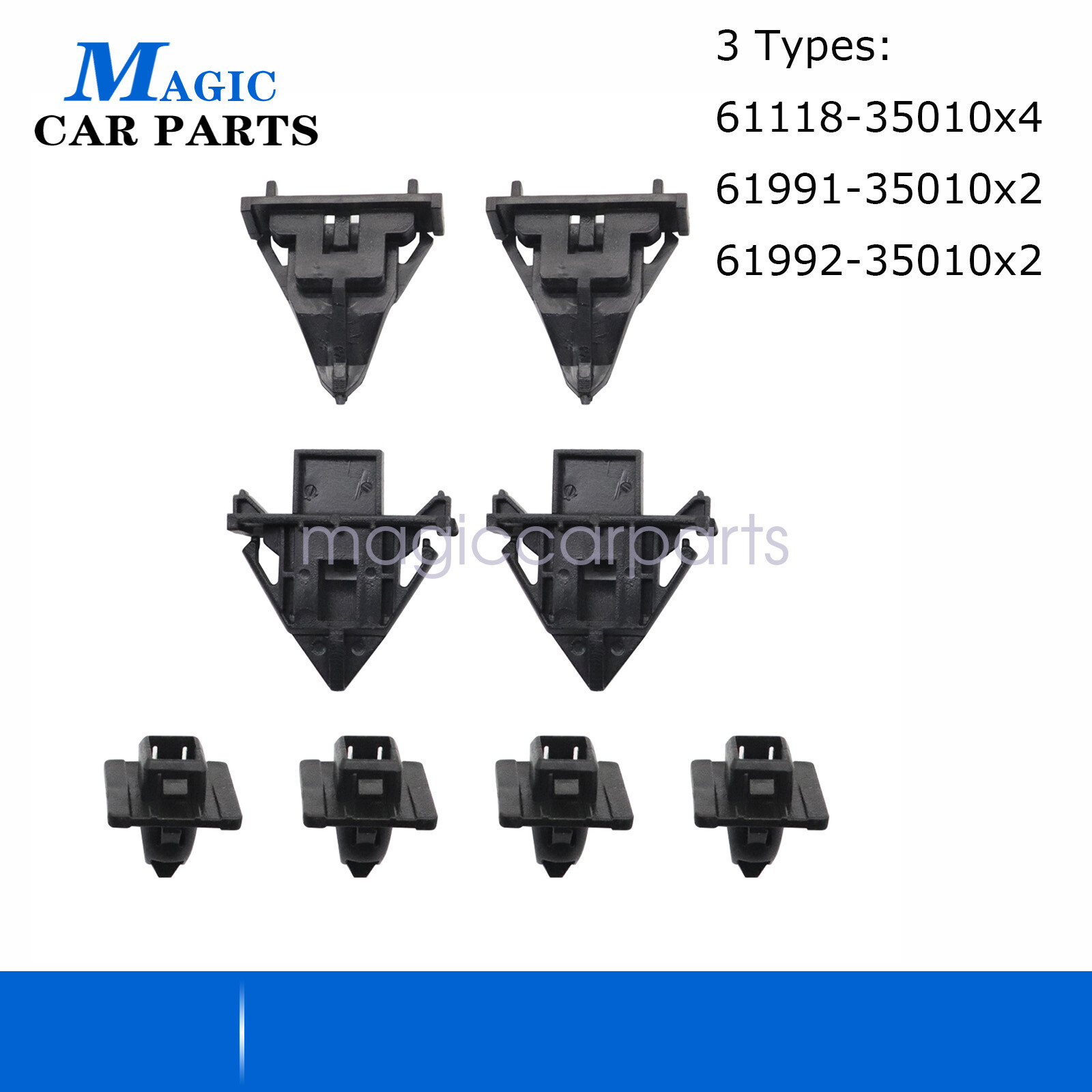 8pcs/Set Cowl Moulding Clip Retainer Kit Fits for Toyota FJ Cruiser 2007-14