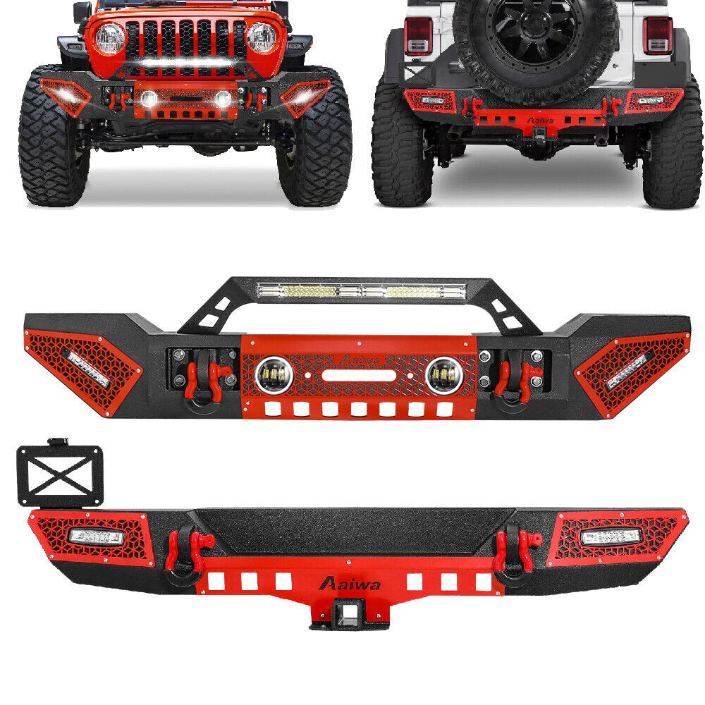 Aaiwa Fit 2020-2024 Jeep Gladiator JT New Steel Front/Rear Bumper W/Winch Plate