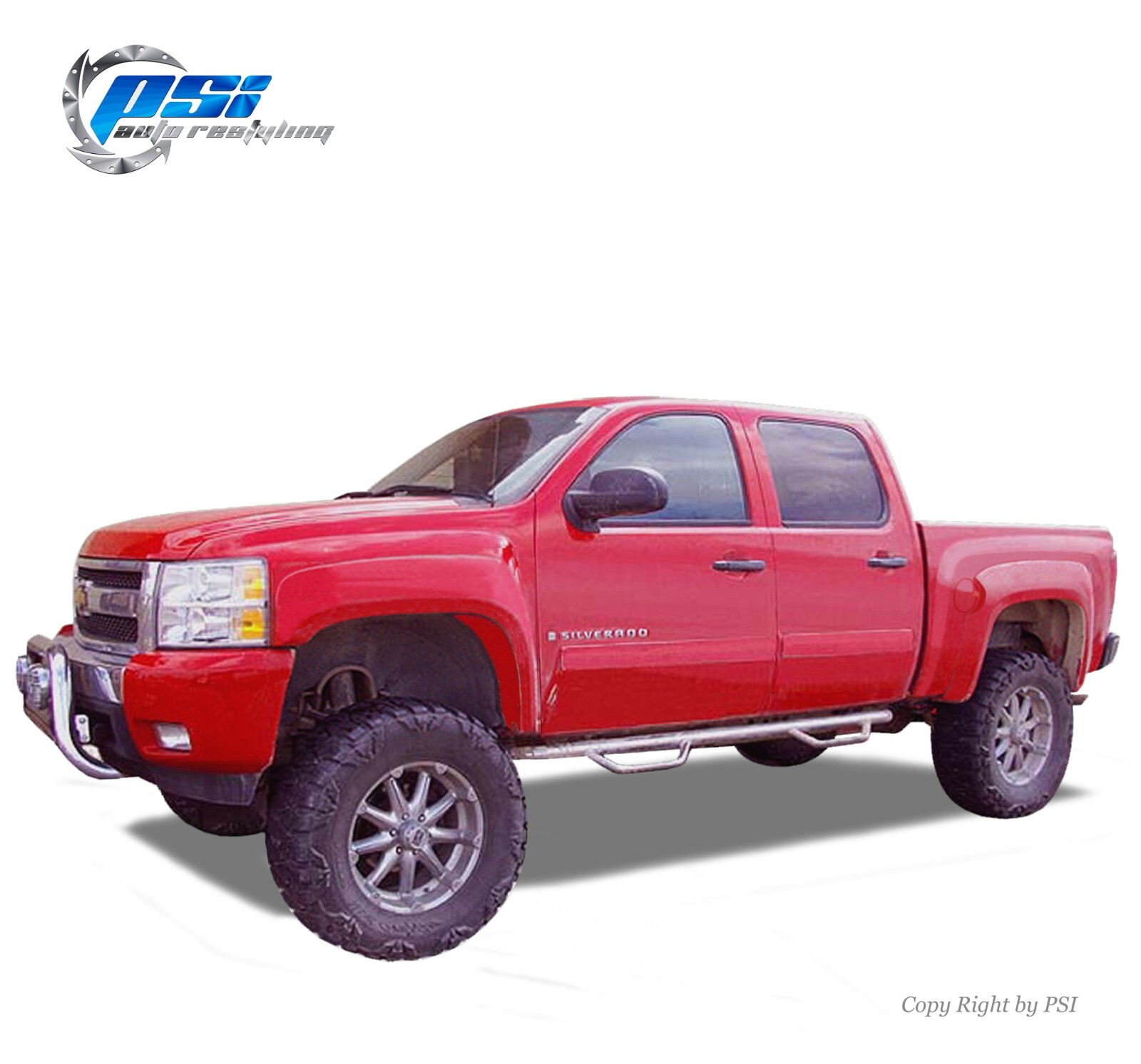 Extension Style Fender Flares Fits Silverado 1500 07-13 5\'8\