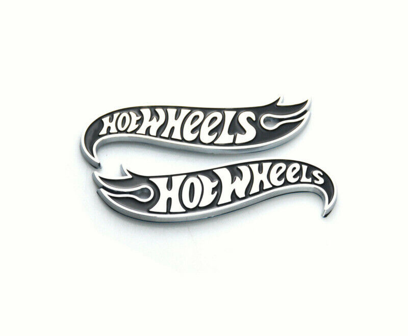 Pair OEM Hot Wheels Edition Deck Lid Emblems Badge 3D logo Hotwheels new