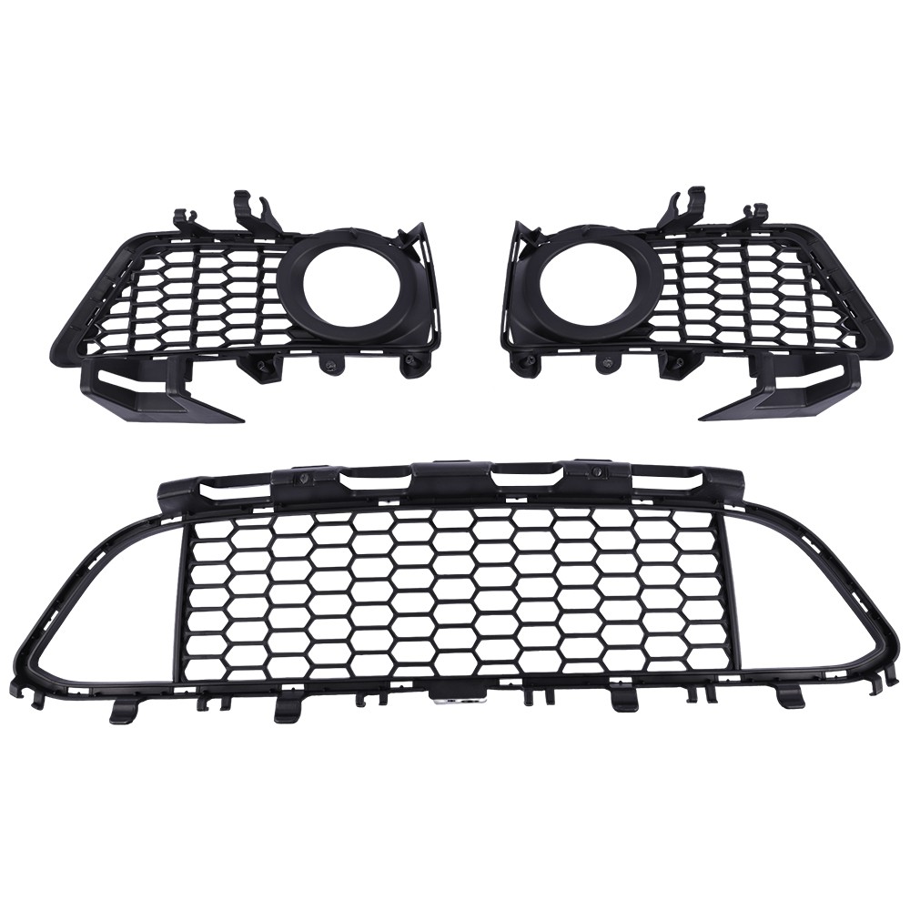 For BMW 2012-2018 F30 F31 M Sport Front Lower Grille Fog Light Grill Cover 3PCS
