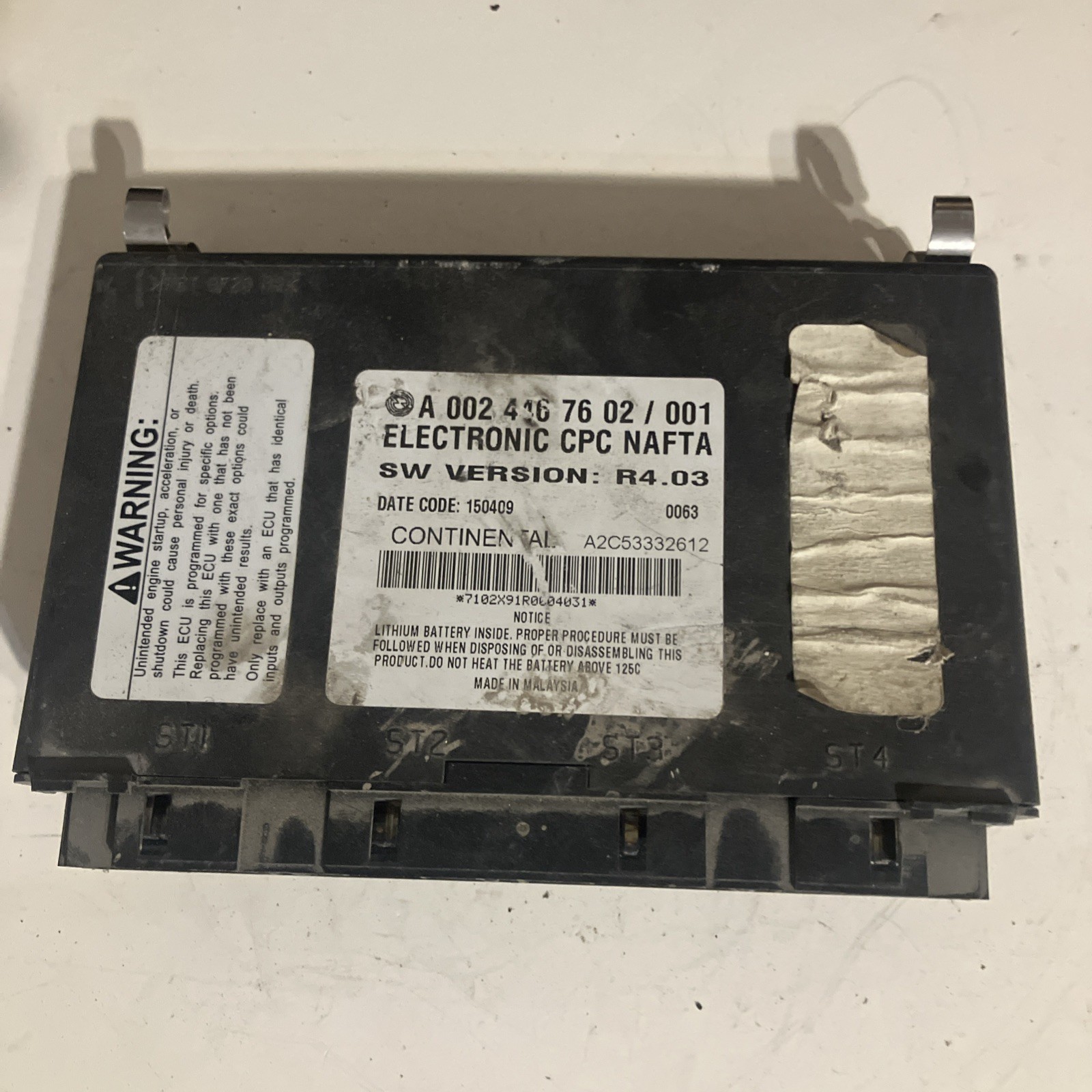 Freightliner Cascadia Electronic OEM CPC A0024467602/001 NAFTA MANUAL TRANS