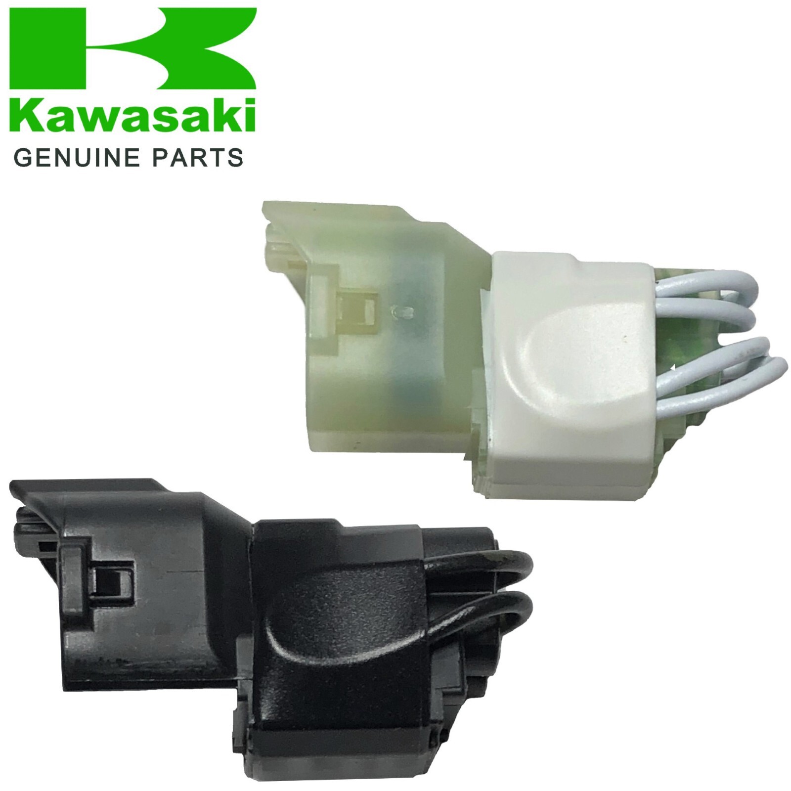 (2PC) White + Black OEM KX250 KX450 DFI Wire-Lead Coupler 26011-0748 26011-0728