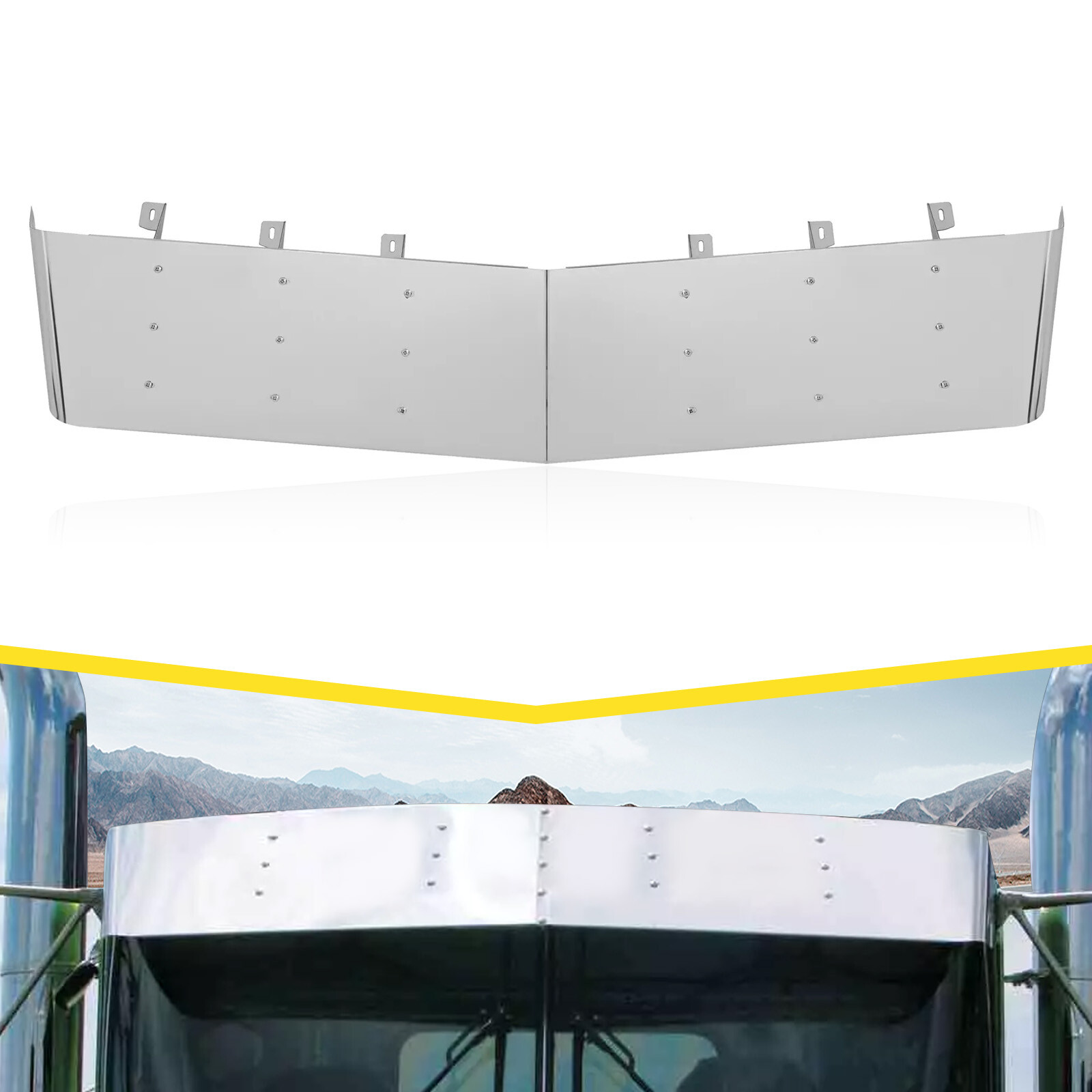 Fit Kenworth W900 T800 T600 84-98 Stainless Steel 13