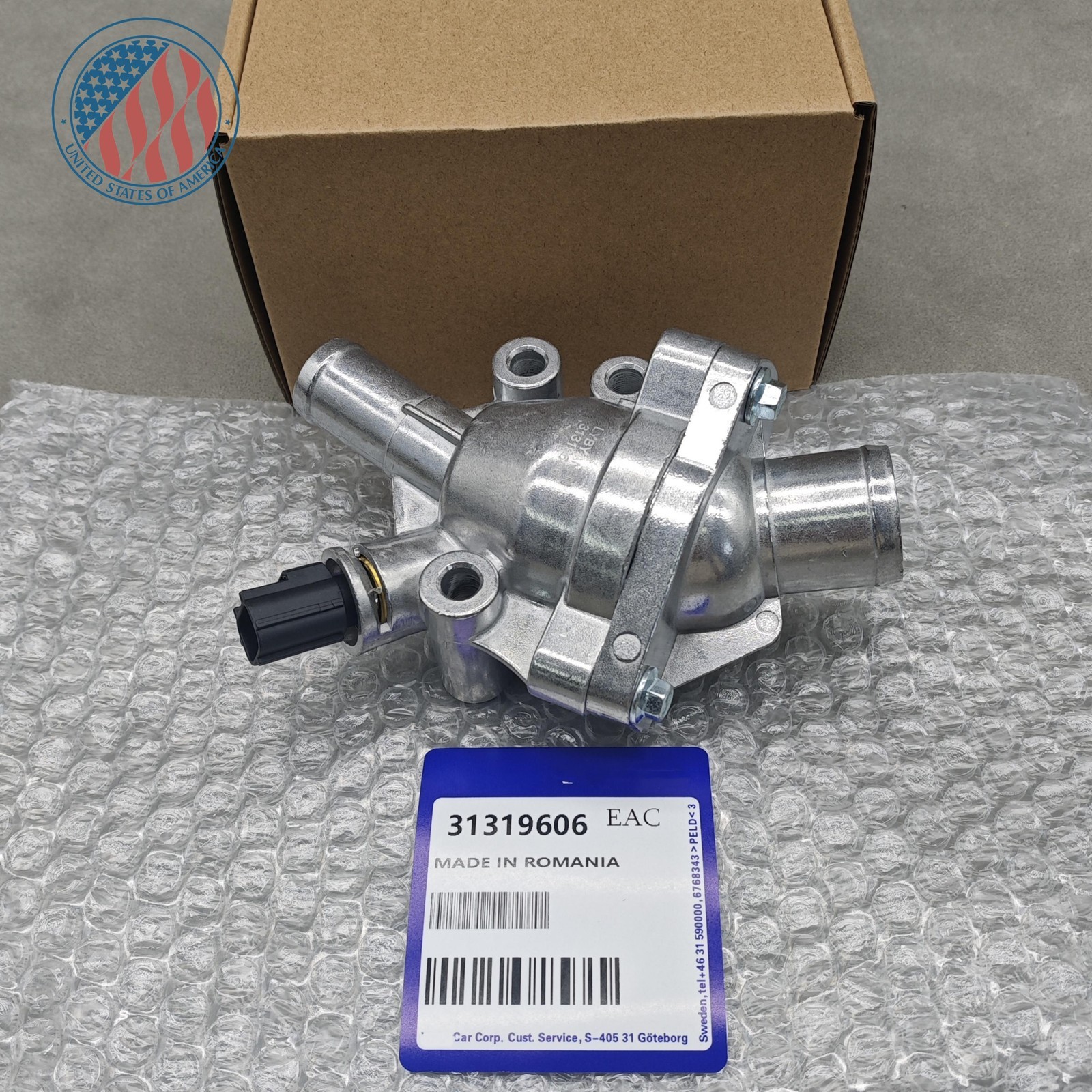 OEM Thermostat Housing Aluminum Upgrade Kit 31319606 For Volvo C70 V50 S40 C30