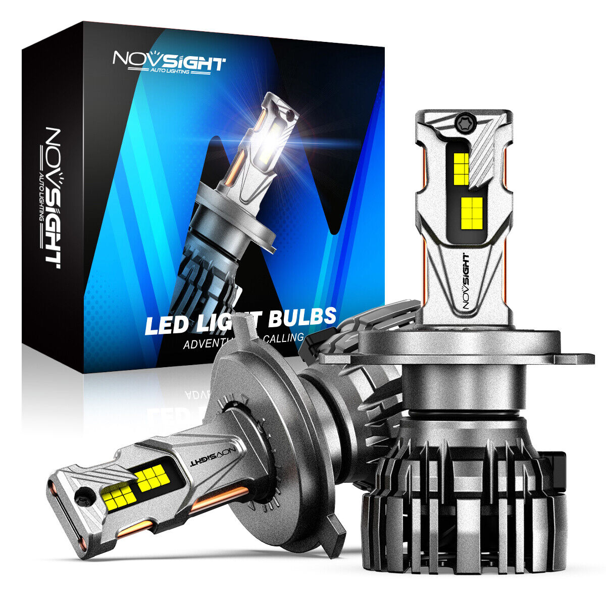 NOVSIGHT H4 H7 H11 9005 9006 LED Headlight Bulbs Kit H/Lo Beam 30000LM Brighter