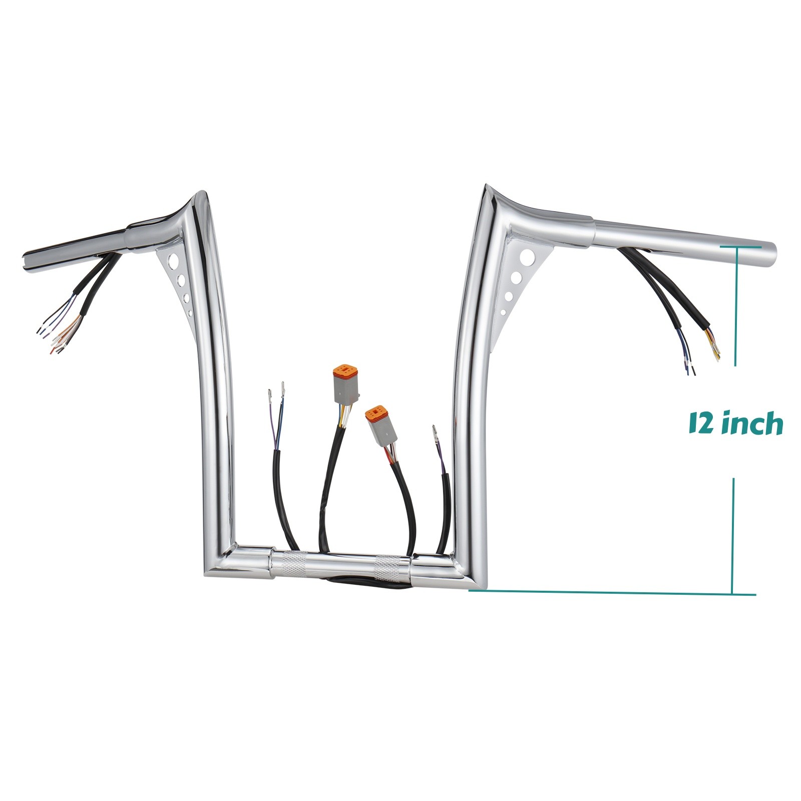 Prewired Handlebar for 1996-2006 Harley Softail Dyna Sportster Road King 12-inch