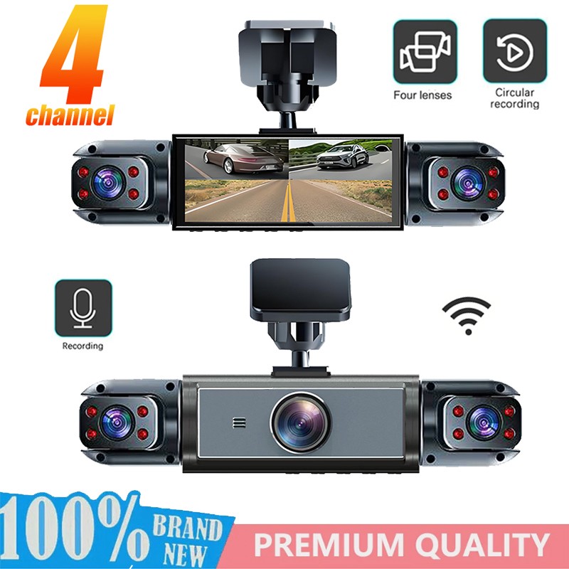 WIFI Dashcam Front and Rear Camera System,Rechargeable 360 1080P Dash Cam