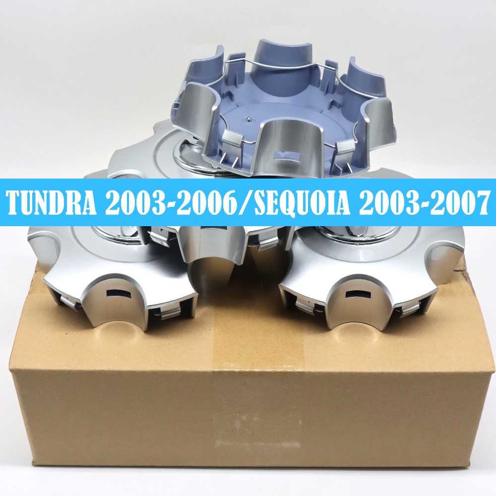 4pcs For Sequoia Tundra 03-07 Wheel Rims Center Hub Caps 56069440 T69440 Silver