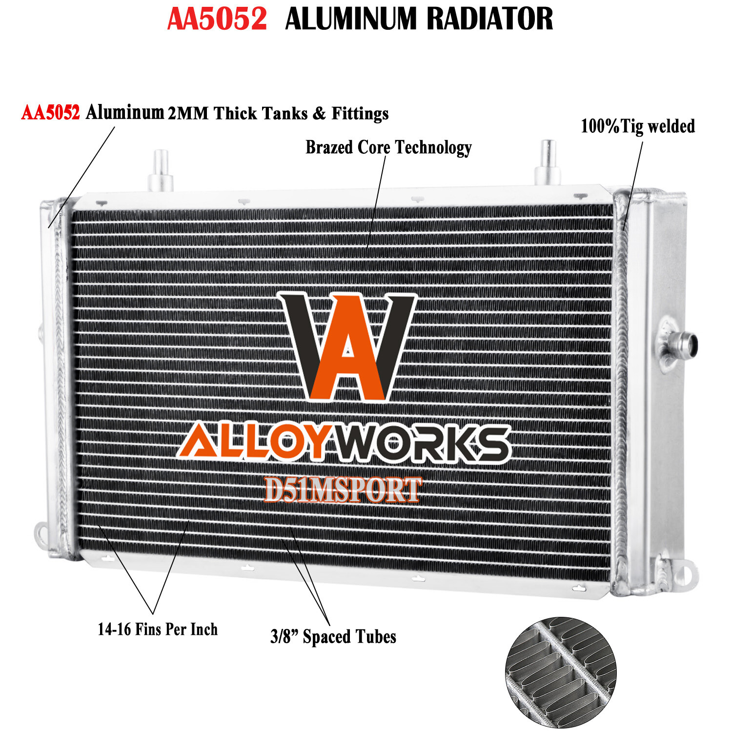 Fit 98-03 Jaguar XJR XKR Vanden Plas 4.0 Heater Exchange Intercooler Radiator