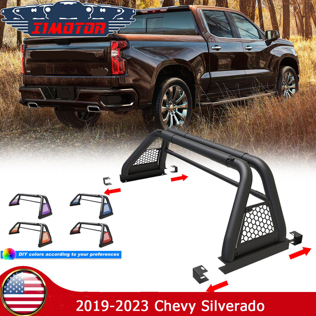 For 1999-2026 Chevy Silverado GMC Universal Roll Sport Bar Truck Chase Rack Rail