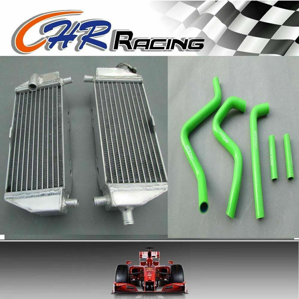 Aluminum Radiator + Hose For 1994-2002 Kawasaki KX125 KX250 95 96 97 98 99 01 02