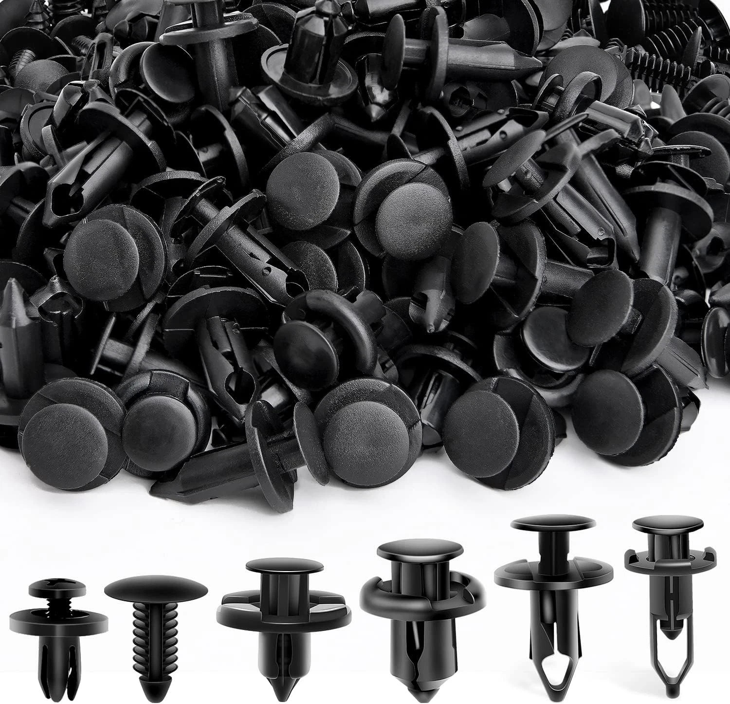 Nilight 200PCS Car Retainer Clips, 200 Clips 6mm 7mm 8mm 9mm 10mm 