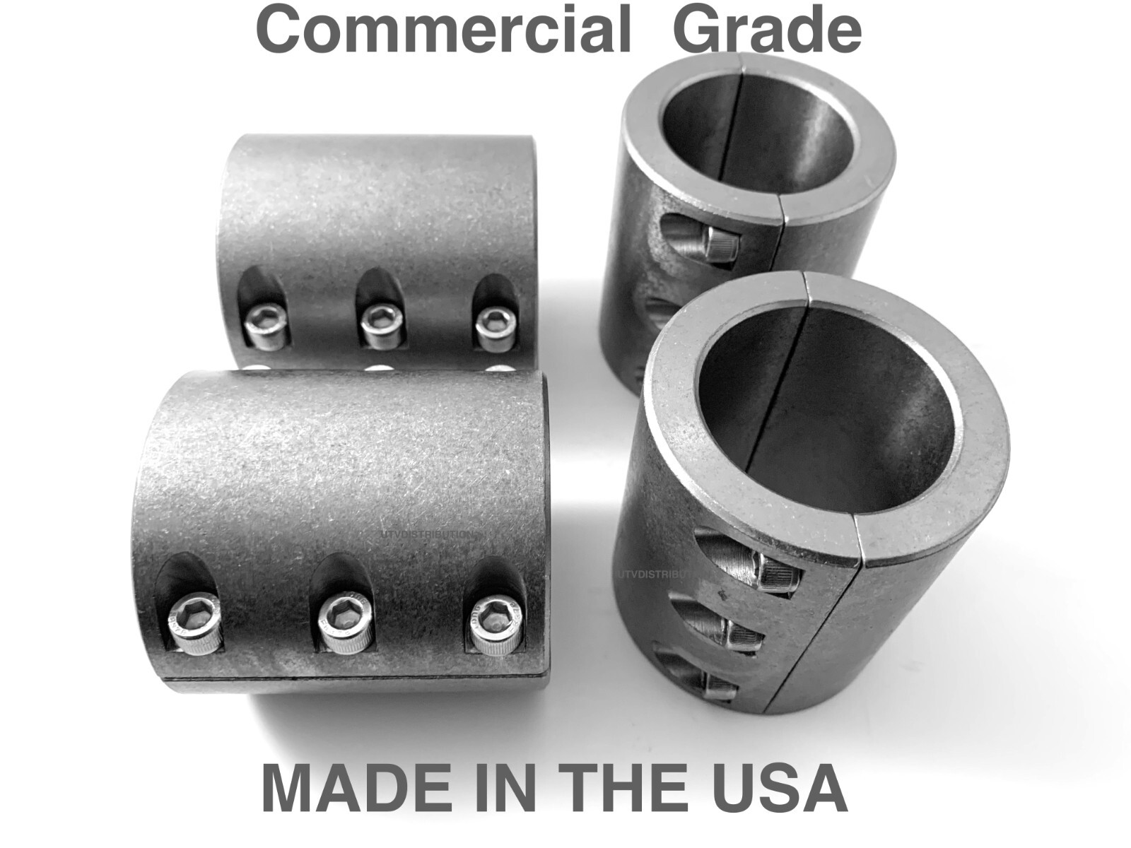 4 Steel tube clamps weldable bolt on 1.75