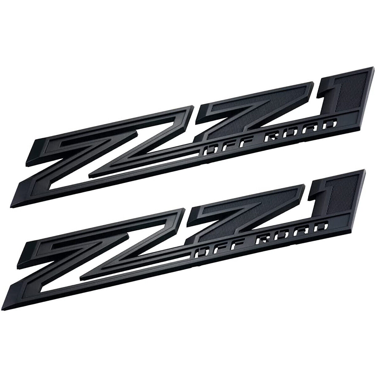 2  OEM Z71 off Emblems Fender Badges for Silverado 84632695 2019-22 Black