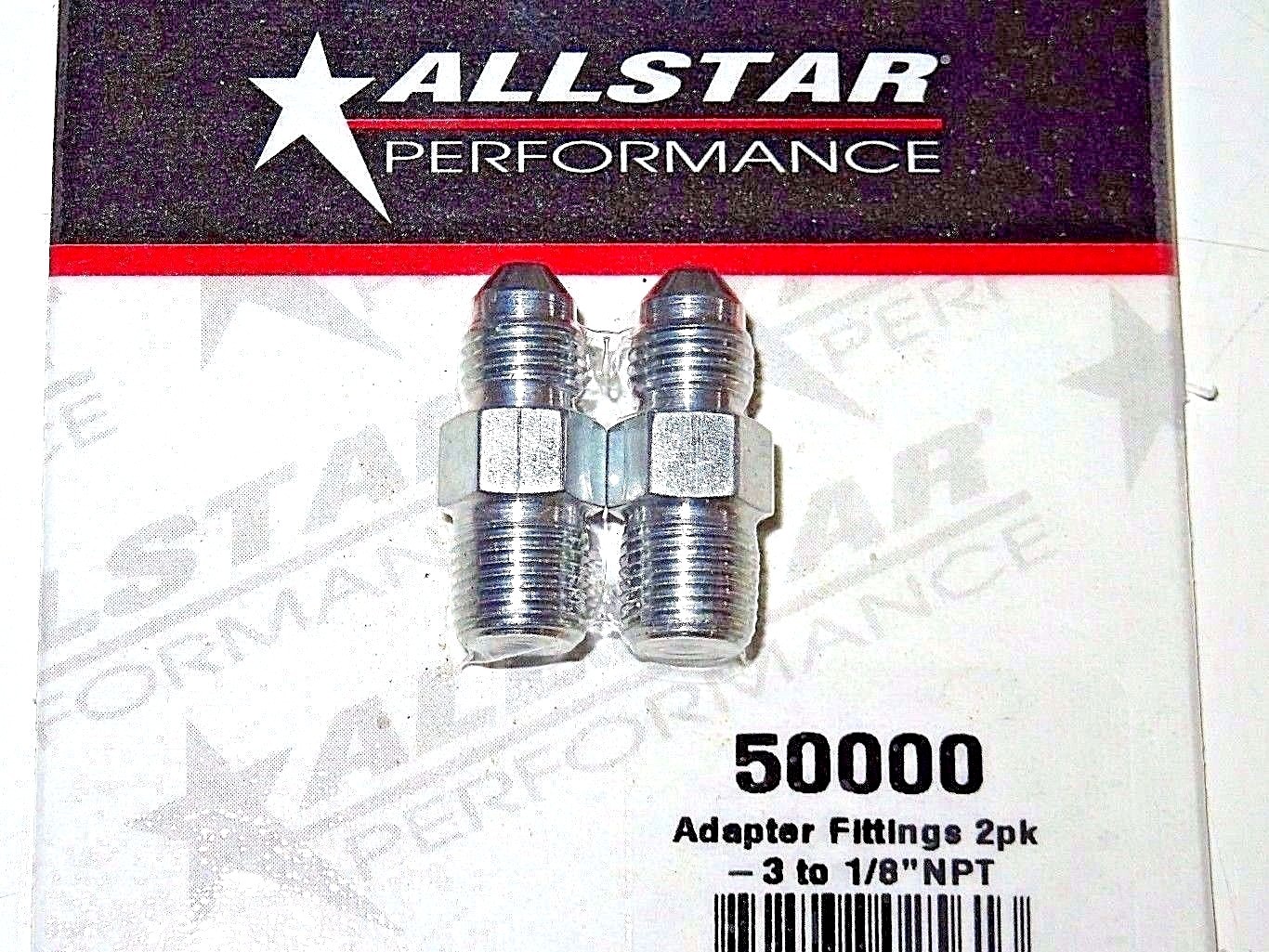 AllStar Steel Brake Line Caliper Adapter Fitting Straight -3 AN To 1/8\