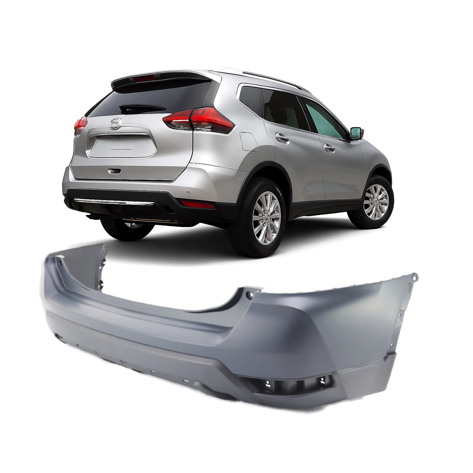 2017-2020 Nissan Rogue Hybrid S SL SV Rear Bumper Cover NI1100319 850226FL0H